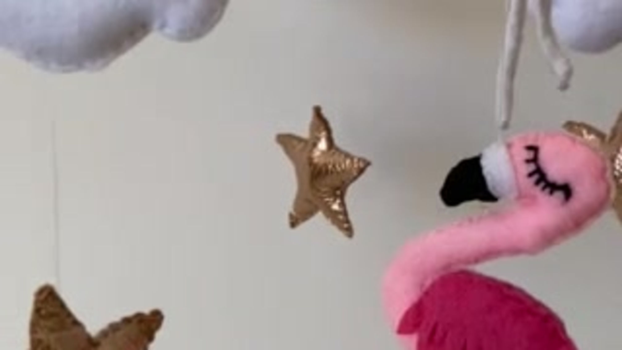 Pink Dream Flamingo Baby Mobile